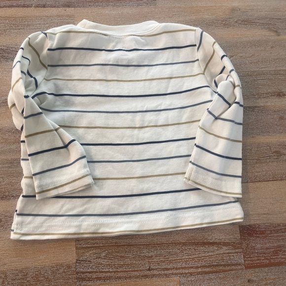 Carters Baby Boy Overall Set Bear Puppy Blue Stripes Long Sleeve 12 months - Picture 3 of 11